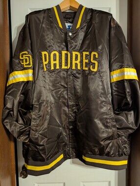 Men's-Starter Brown San Diego Padres Scout Full-Snap Varsity Jacket 5XL
